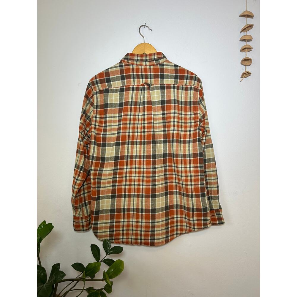 Plaid Flannel Eddie Bauer Long-Sleeve Button-Down Shirt Y2K Grunge - (Mens L)‎ - Picture 2 of 11